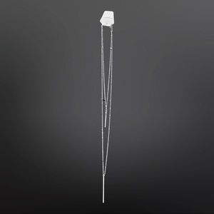 Silver double bar 2 layer 1 piece necklace brand new by fashion jewelry